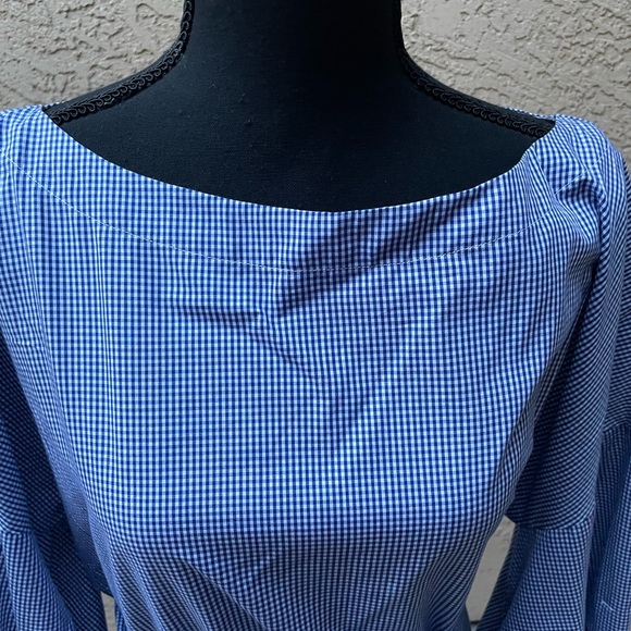 Banana Republic Blue Gingham Shirt with Sash - Picture 7 of 11